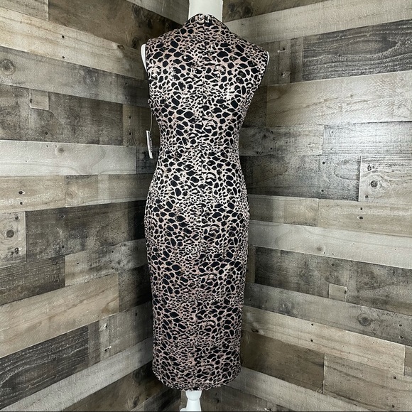 INC Mock-Neck Sequin-Lace Dress Black/Gold Sz 10 - Picture 10 of 16